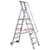 Euroline Premium 32677 Stufenstehleiter mit großer Standplattform 6 Stufen