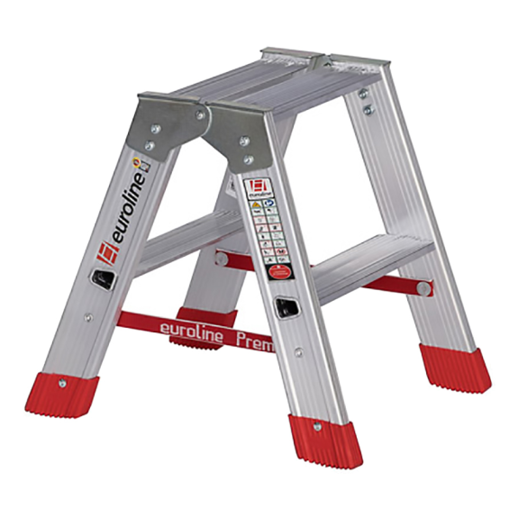 Euroline Premium 30577 Stufenstehleiter 2x2 Stufen-Beschreibung lesen