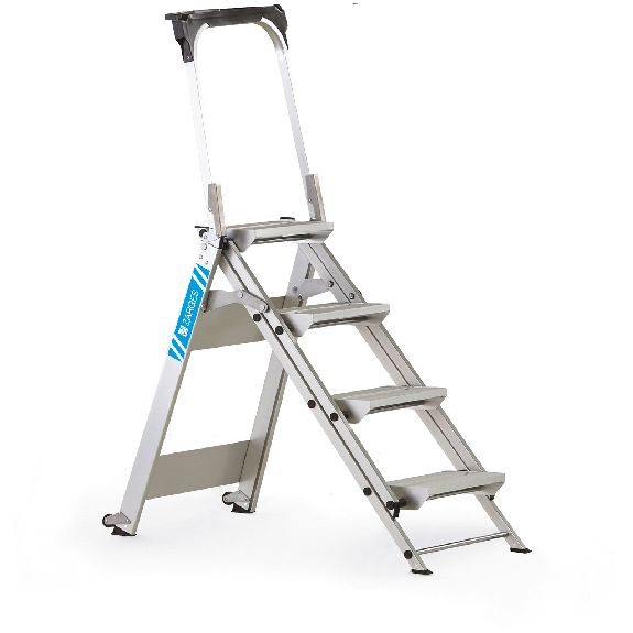 ZARGES Plazastep P - Escalier de sécurité LM 4 marches-Leer más