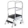Podestleiter fahrbar mit 2 Stufen