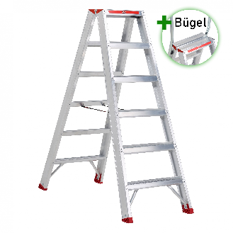 Altrex Sierra beidseitig begehbare Stufenstehleiter SDO 6 Stufen mit Bügel-Beschreibung lesen