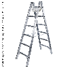 Iller Sprossenstehleiter mit 2x8 Sprossen 3,65m AH und Werkzeugablage Iller Sprossenstehleiter mit 2x8 Sprossen 3,65m AH und Werkzeugablage
