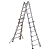 Klappleiter aus Aluminium mit Standverbreiterung 4x6 Sprossen