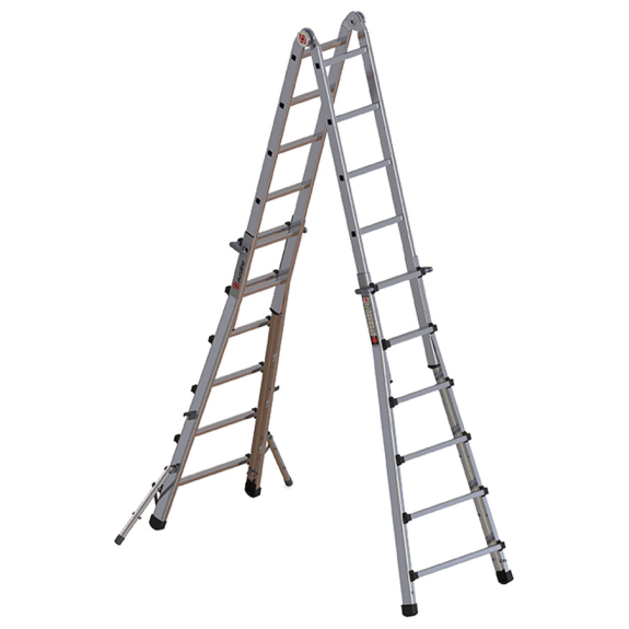 Klappleiter aus Aluminium mit Standverbreiterung 4x6 Sprossen-Beschreibung lesen