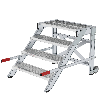 MUNK Arbeitspodest fahrbar Stahl-Gitterrost 800mm Stufenbreite 4 Stufen