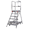 Podesttreppe mit Zentralfeststellung, 6 Stufen Podesttreppe mit Zentralfeststellung, 6 Stufen