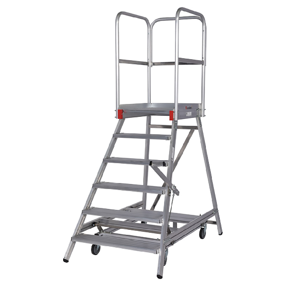 Premium 515 Mobile Podium Escalier One-Sived avec évaluation centrale 6 étapes-Leggi tutto