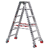 Euroline Premium 30573 Stufenstehleiter mit Federrollen und Feststellern 2x6 Stufen Euroline Premium 30573 Stufenstehleiter mit Federrollen und Feststellern 2x6 Stufen