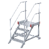 Euroline 514 Anstieg 45° 600mm Stufenbreite 4 Stufen Alu gerieft