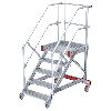 Euroline 513 Wartungsbühne 45° 600mm Stufenbreite 5 Stufen Alu gerieft