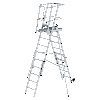 MUNK Plattformleiter FlexxStep 6 Sprossen mit Teleskopaufsatz plus 3 Sprossen