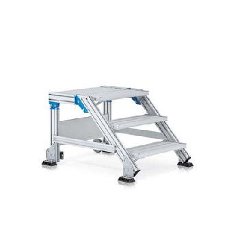 Zarges Treppenpodest 60° 600mm Stufenbreite 2 Stufen-Beschreibung lesen