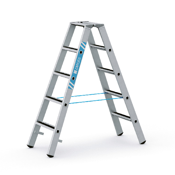 Zarges gebördelte Stufen-Stehleiter R13step-B eloxiert 2x5 Stufen Zarges gebördelte Stufen-Stehleiter R13step-B eloxiert 2x5 Stufen-Beschreibung lesen