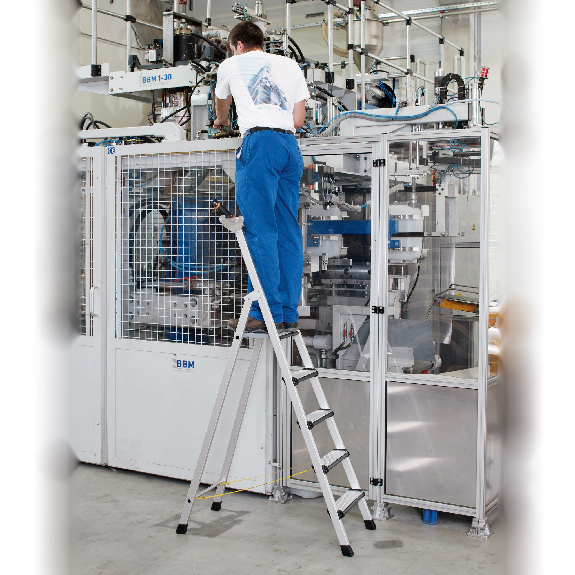 Stehleiter aus Aluminium mit 7 Stufen-Beschreibung lesen