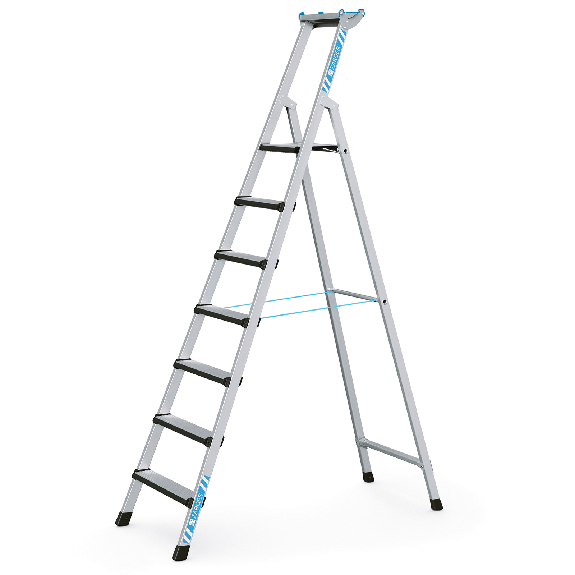 Stehleiter aus Aluminium mit 7 Stufen-Beschreibung lesen