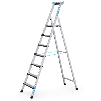Stehleiter aus Aluminium mit 7 Stufen-Beschreibung lesen