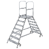 MUNK Podestleiter fahrbar Aluminium geriffelt 2x8 Stufen MUNK Podestleiter fahrbar Aluminium geriffelt 2x8 Stufen