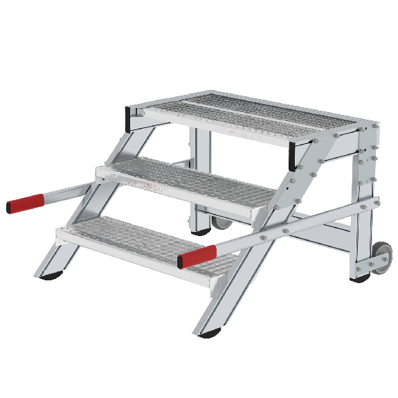 MUNK Arbeitspodest fahrbar Stahl-Gitterrost 800mm Stufenbreite 3 Stufen MUNK Arbeitspodest fahrbar Stahl-Gitterrost 800mm Stufenbreite 3 Stufen-Beschreibung lesen