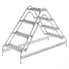 Arbeitspodest aus Aluminium 2x4 Stufen