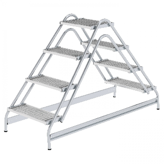 Arbeitspodest aus Aluminium 2x4 Stufen-Beschreibung lesen