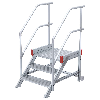 Euroline 514 Anstieg 45° 1000mm Stufenbreite 3 Stufen Alu gerieft