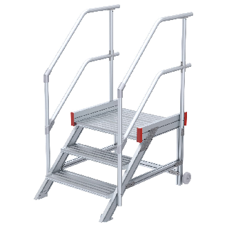 Euroline 514 Anstieg 45° 1000mm Stufenbreite 3 Stufen Alu gerieft-Beschreibung lesen