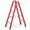 Stehleiter aus Kunststoff 2 x 4 Sprossen