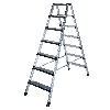 Iller Stufenstehleiter eloxiert 2x6 gepolsterte Stufen Iller Stufenstehleiter eloxiert 2x6 gepolsterte Stufen