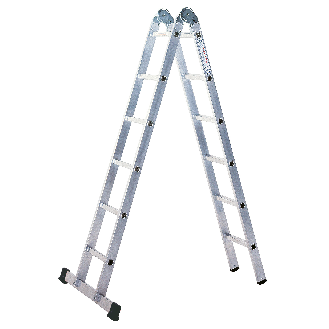 Iller Multifunktions- Klappleiter beidseitig begehbar mit 2x6 Sprossen und 4,40m AH-Beschreibung lesen