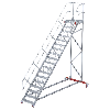 Euroline 513 Wartungsbühne 45° 600mm Stufenbreite 18 Stufen Alu gerieft