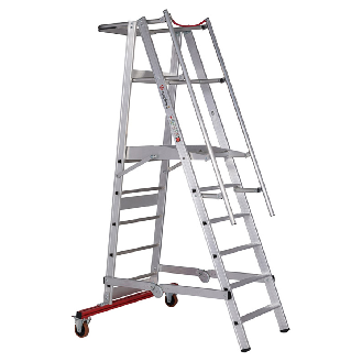 Euroline Premium 32777 Podestleiter fahrbar 6 Stufen-Beschreibung lesen