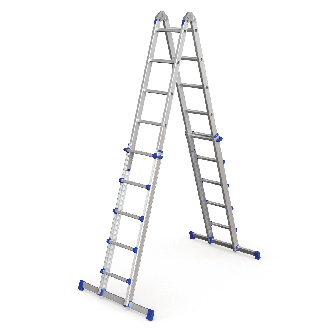 Leiter teleskopisch multifunktional 4x5 Sprossen-Beschreibung lesen