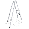Zarges Stehleiter Varioflex B mit verlängerbaren Holmen 2x8 Stufen Zarges Stehleiter Varioflex B mit verlängerbaren Holmen 2x8 Stufen