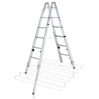 Zarges Stehleiter Varioflex B mit verlängerbaren Holmen 2x8 Stufen-Beschreibung lesen