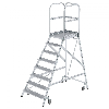 MUNK Podestleiter fahrbar Aluminium geriffelt 8 Stufen MUNK Podestleiter fahrbar Aluminium geriffelt 8 Stufen