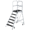 Podestleiter fahrbar mit 6 Stufen