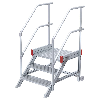 Euroline 514 Anstieg 45° 600mm Stufenbreite 3 Stufen Alu gerieft