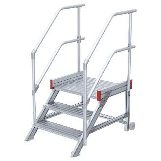 Euroline 514 Anstieg 45° 600mm Stufenbreite 3 Stufen Alu gerieft-Beschreibung lesen