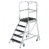 Podestleiter fahrbar mit 5 Stufen