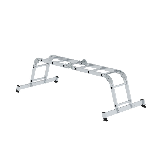 MUNK Vielzweckleiter mit Nivello Traverse und Holzbelag 2x2 + 2x3 Sprossen-Beschreibung lesen