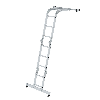 MUNK Vielzweckleiter mit Nivello Traverse und Holzbelag 2x2 + 2x3 Sprossen MUNK Vielzweckleiter mit Nivello Traverse und Holzbelag 2x2 + 2x3 Sprossen