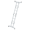 MUNK Vielzweckleiter mit Nivello Traverse und Holzbelag 2x2 + 2x3 Sprossen MUNK Vielzweckleiter mit Nivello Traverse und Holzbelag 2x2 + 2x3 Sprossen