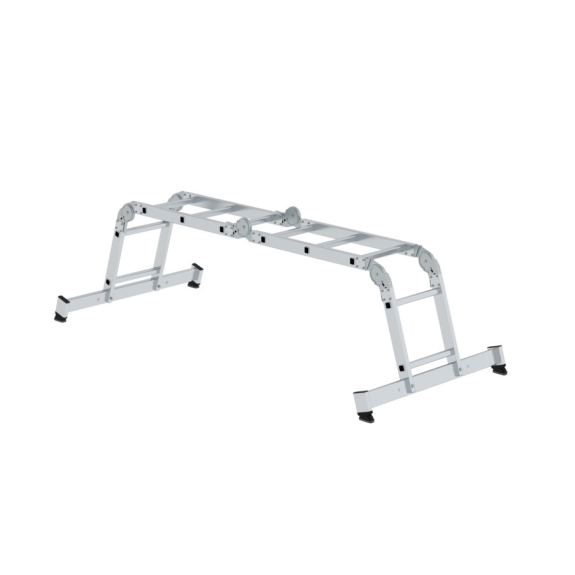 MUNK Vielzweckleiter mit Nivello Traverse und Holzbelag 2x2 + 2x3 Sprossen MUNK Vielzweckleiter mit Nivello Traverse und Holzbelag 2x2 + 2x3 Sprossen-Beschreibung lesen