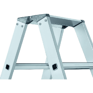 Zarges gebördelte Stufen-Stehleiter R13step-B eloxiert 2x12 Stufen-Beschreibung lesen