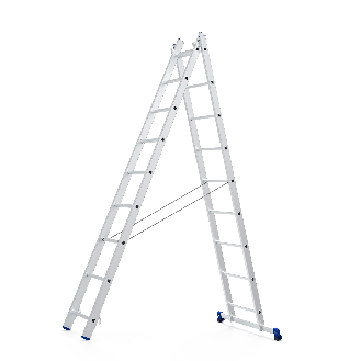 Mehrzweckleiter 2x9 Sprossen-Beschreibung lesen