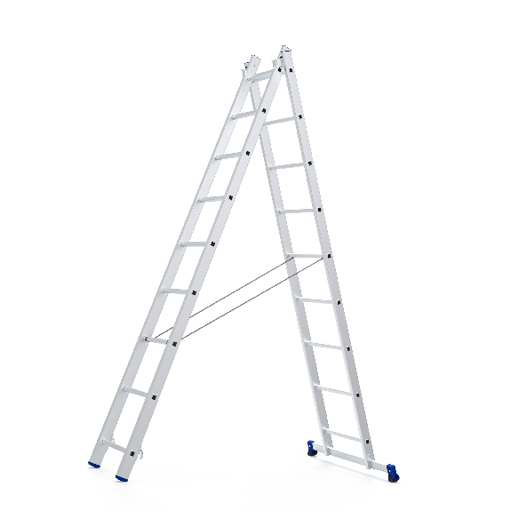 Mehrzweckleiter 2x9 Sprossen-Beschreibung lesen