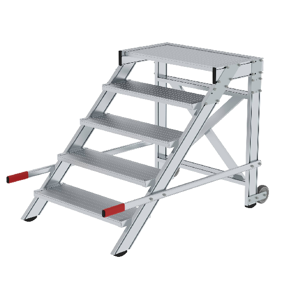 MUNK Arbeitspodest fahrbar Aluminium geriffelt 800mm Stufenbreite 5 Stufen MUNK Arbeitspodest fahrbar Aluminium geriffelt 800mm Stufenbreite 5 Stufen-Beschreibung lesen