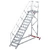 Euroline 513 Wartungsbühne 45° 1000mm Stufenbreite 14 Stufen Alu gerieft