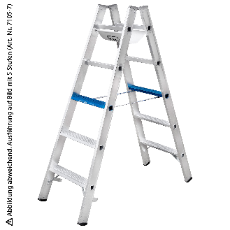 Iller Stufenstehleiter Alu Ergo Plus mit 2x8 Stufen 3,59m AH-Beschreibung lesen