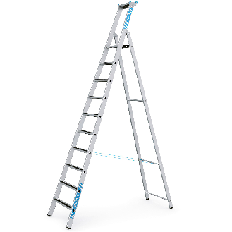 Zarges gebördelte Stufen-Stehleiter R13step S 10 Stufen-Beschreibung lesen